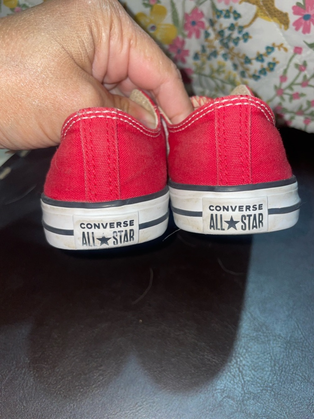 Converse Kids Red Low Top Sneakers - Picture 3 of 4